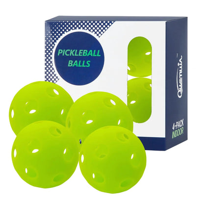 QUEMUIA Indoor Pickleball Balls26 Holes Indoor Pickleballs USAPA Approved4-Pack High Bounce Pickle Balls Pickleball Gifts for Men or Women Pickleball Enthusiasts