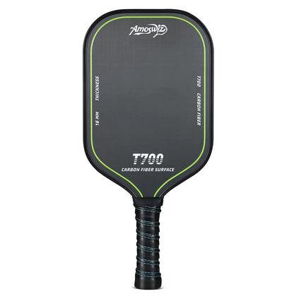 Amoswiz Carbon Fiber Pickleball Paddles T700 Carbon Pickleball Paddle 16MM Pickle Ball Paddle Textured Surface for Porfessional & Intermediate Players